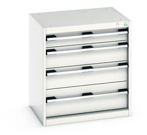 Bott Drawer Cabinets 525 Depth with 650mm wide full extension drawers Bott Cubio 4 Drawer Cabinet 650W x 525D x 700mmH